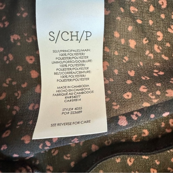 CAbi Prowl Dress 2 Piece Animal Leopard Print Belted Womens Size S Knee Length - Picture 15 of 16